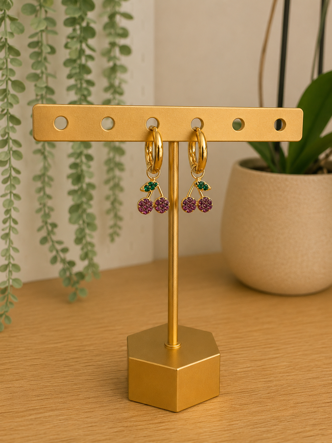 Boucle d'oreille Cerise