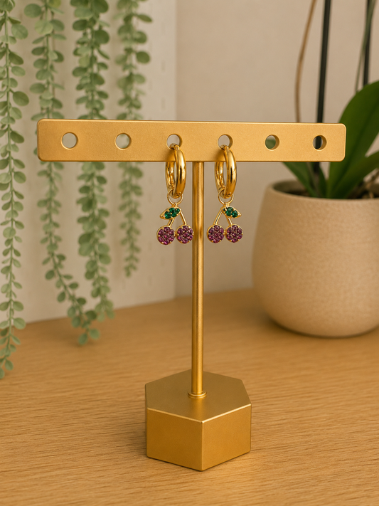Boucle d'oreille Cerise